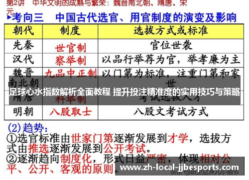 足球心水指数解析全面教程 提升投注精准度的实用技巧与策略